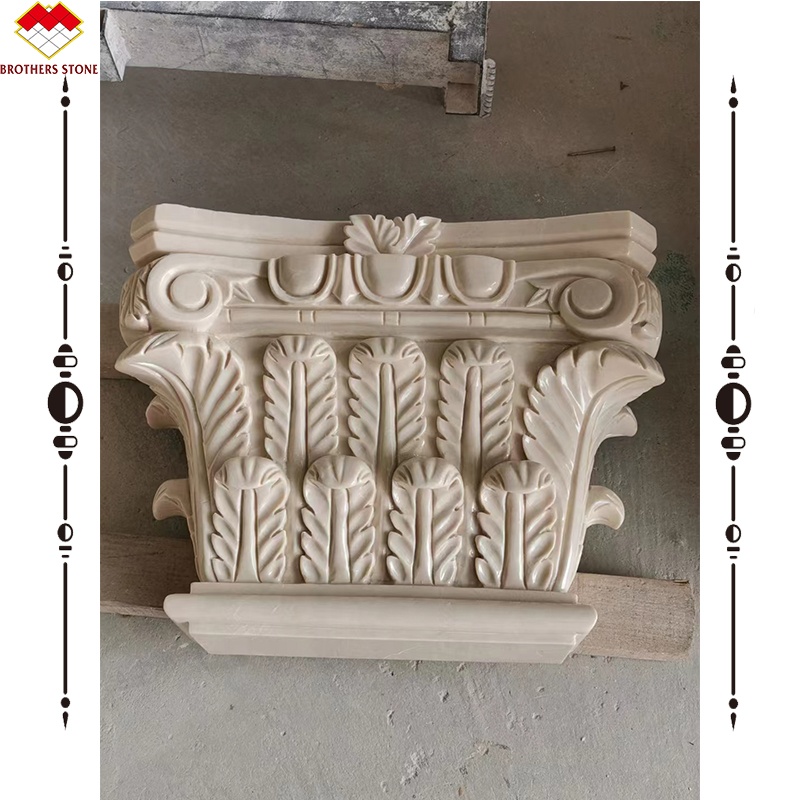 Solid Marble Porch Pedestal in Modern Design Style for Non-slip and Beautiful Pillar