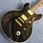 Hollow Body Jazz Electric Guitar in Black