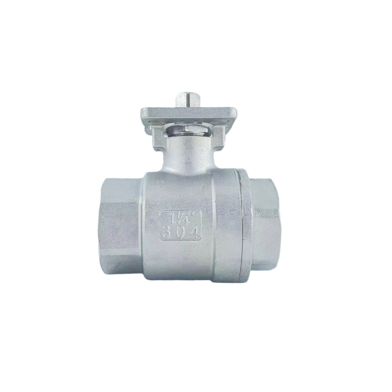 1000wog SS304 316 Stainless Steel NPT Bsp Thread Two Piece Ball Valve with Platform