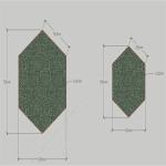 New style plain design nylon hexagon shape honeycomb carpet tile