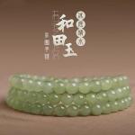 Fashion Jewelry Natural Healing Crystal Green Jade 10mm Bracelets Beaded