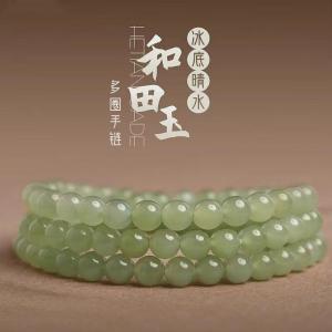 Quality Fashion Jewelry Natural Healing Crystal Green Jade 10mm Bracelets Beaded Bracelets Gemstone Bead Bracelet For Gifts wholesale