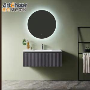 Quality NO Faucet Lacquer Door Panel Desk Organizer Makeup Cabinet for Bathroom Vanity wholesale