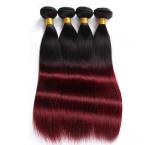 Ombre Brazilian Straight Hair 1B/99J Two Tone Human Hair Bundles