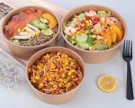 Food Grade Disposable Kraft Paper Soup Bowls Biodegradable With Lids