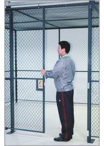 Quality Commercial Wire Mesh Partition Panels Full Height Wire Cage Door 230 Lbs Weight wholesale