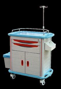 Quality Ambulance Stainless Steel Medical Trolley , Stainless Steel Trolley With Drawers wholesale