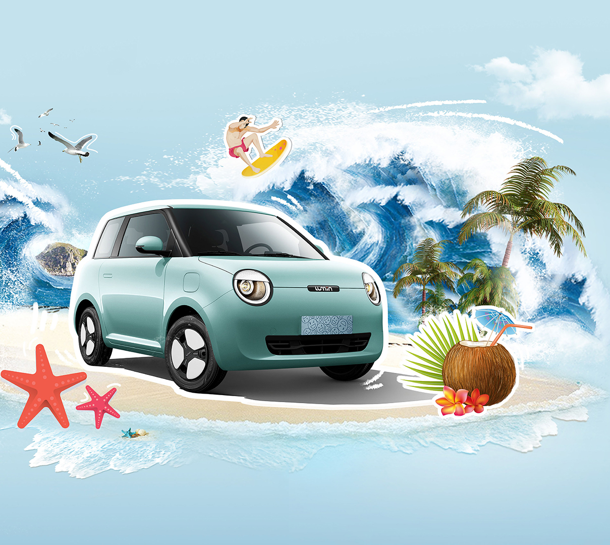 Changan 2023 3 Door 4 Seat Electric Car with Wheelbase of 1980mm and Hybrid Vehicle Fuel
