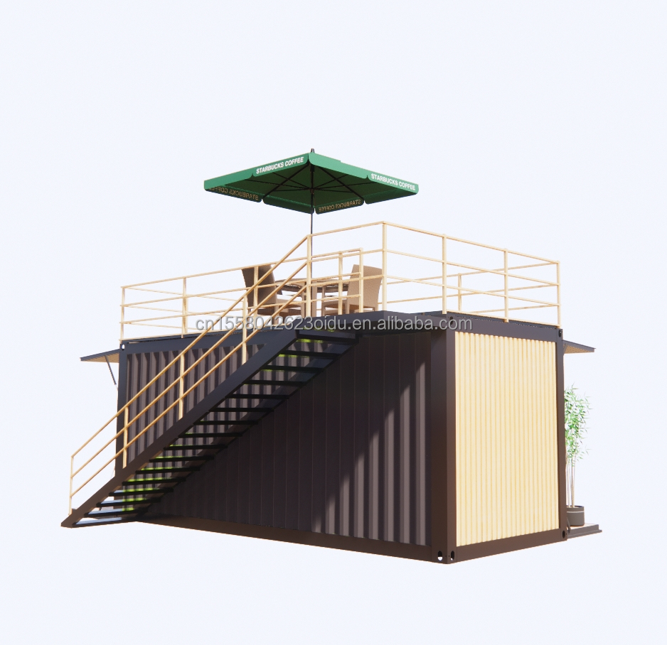 Supermarket Prefabricated Container Store for Family Coffee Bar in Modular Design