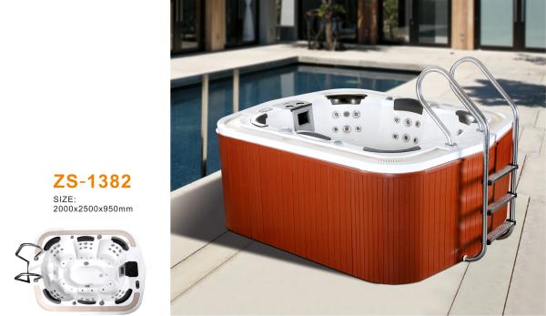 Cheap Outside home whirlpool tub massage jets for family use with steps for sale