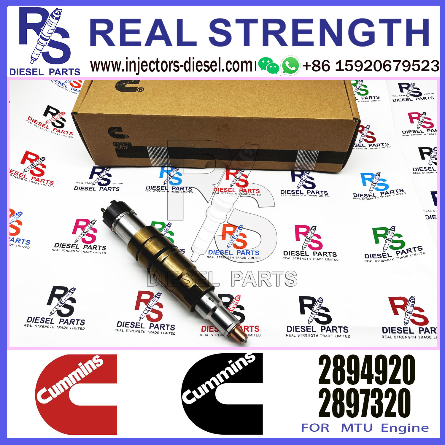 Common Rail Fuel Injector 2897320 2872405 2086663 2894920 For Diesel Engine