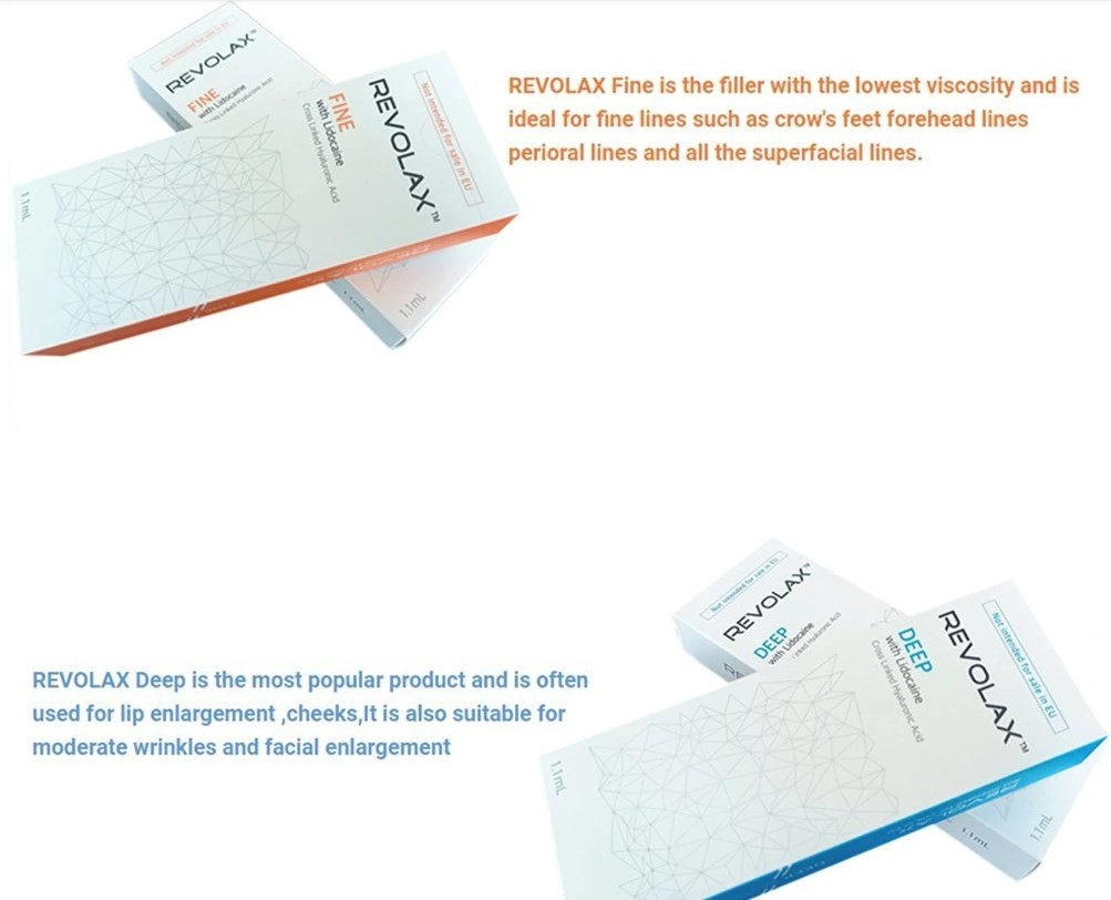 Hyaluronic Acid Korea Dermal Facial Filler Revolax Deep Filler For Lip Use