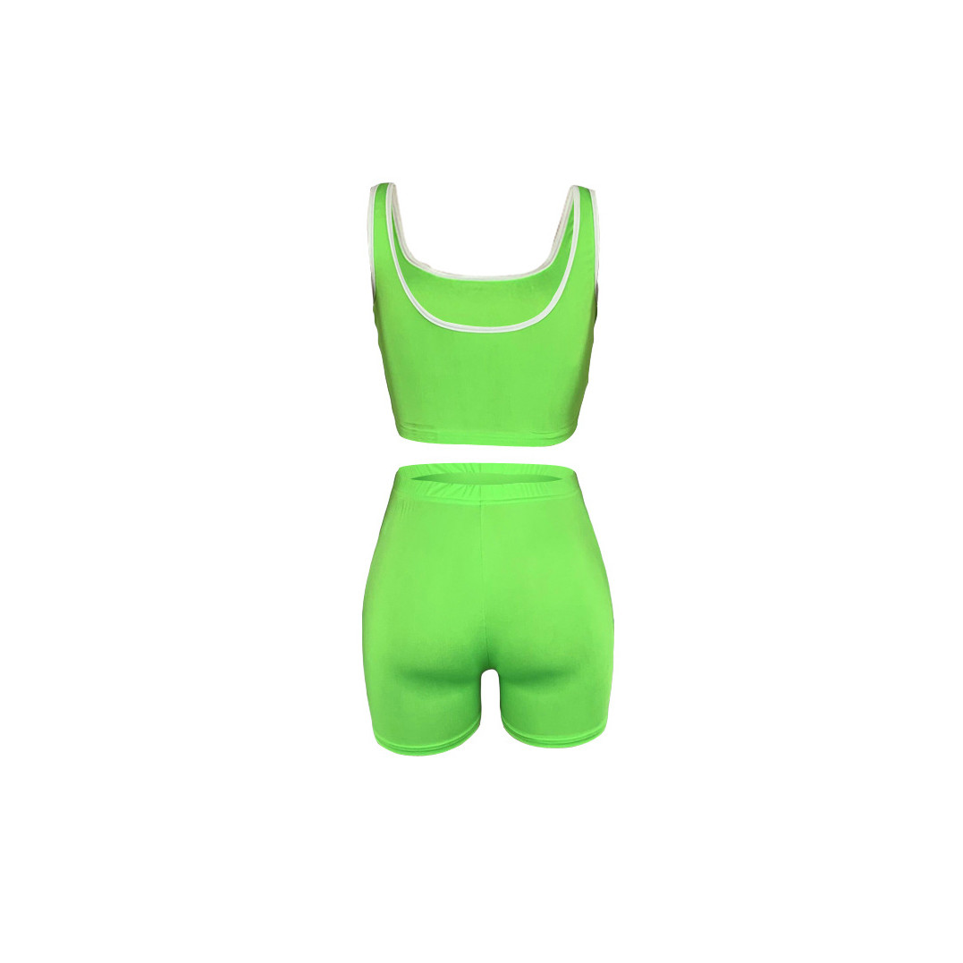 Pure Color Spring & Summer Sexy Sleeveless Vest Shorts Set 13 Colors