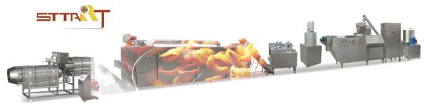 High Performance Snacks Food Product Line , Stainless Steel Puffed Food Machine