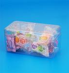 Food Storage Plastic Storage Canisters Square Shape Crown Lid Sealing 53G