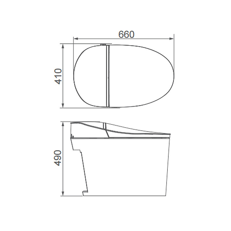 Air Dry Functional Modern Smart Toilet , Siphonic Self Heating Toilet Seat