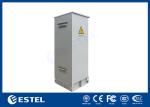 Single Wall Stainless Steel 38U Outdoor Telecom Enclosure 750x700x2000 With DC