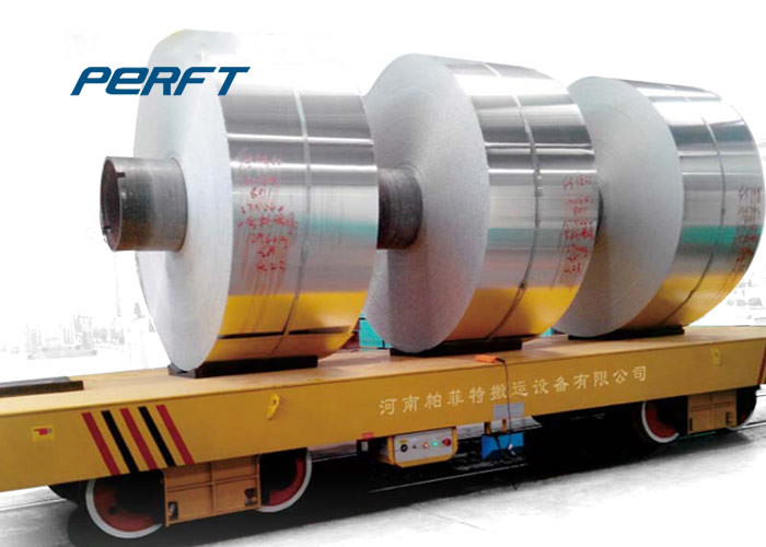 Heat Resistant Steel Coil Transfer Trolley Low Voltage Operated Electric
