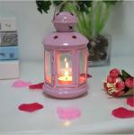 Portable Metal Hanging Lantern Iron Art Star Candle Lamp for Festival/Christmas