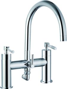 Quality Chrome Finish Double Handle Brass Material Bath Shower Mixer T80511 wholesale