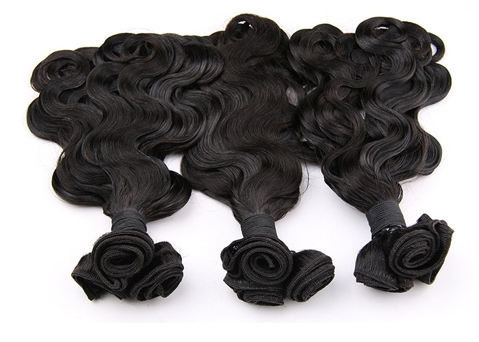 100% Human Small Body Funmi Hair Weave Bundles Coarse Hair Shedding Free