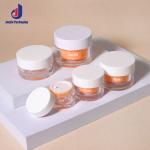 Orange 15g Cosmetic Jars Packaging Hair Cream Container With White Lid
