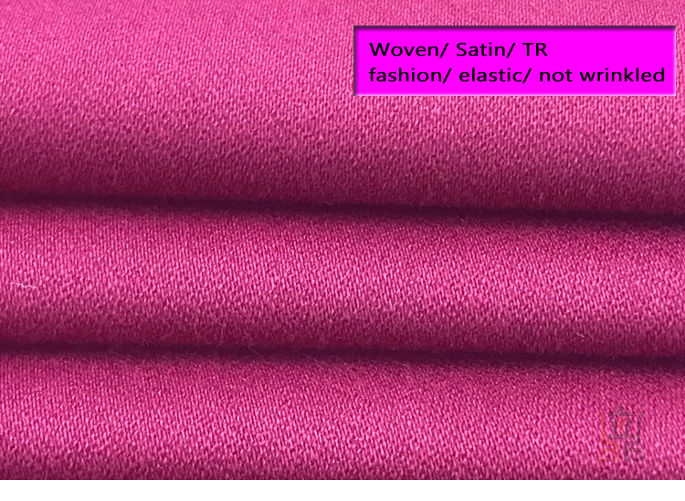 208gsm Solid Dyeing Polyester Fabric 77% Polyester 20% Rayon 3 % Spandex