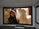 ROHS Cinema curved fixed frame screen , wall mounted screens for projectors