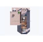 Modern Steel Frame Galvanized Steel Bending 180g Tiny Prefab House for Family