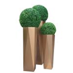 Custom Steel Garden Planter Cylinder Stainless Steel Large Flower Pots