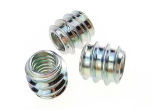 Quality Steel Hardware Nuts Bolts Threaded Insert Nut for Wood Zinc Plated Cylinder Shape wholesale