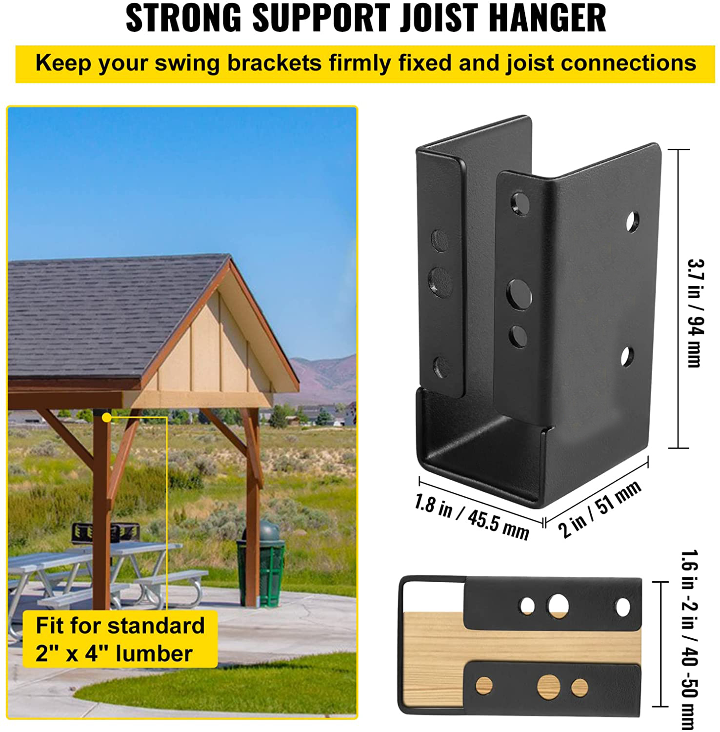 Concealed Joist Hanger 2"x4" Outdoor Accent Concealed Flange
