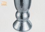 Indoor Small Fiberglass Planters Table Vases Silver Mosaic Glass Finish