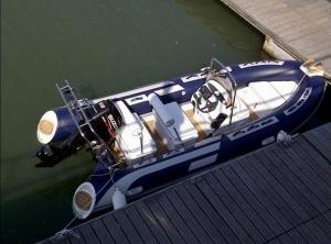 Quality Orca Hypalon Tender Small Rib Boat Dark Blue Chemical Resistance With 316 SS Light Arch wholesale