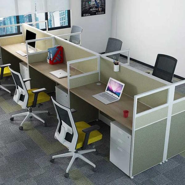 Cheap Modern 4 Person Workstation Aluminum Materials With Partition for sale