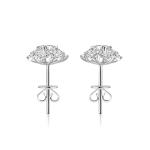 New Snowflake Shape Design 18k Lab Grown Diamond Earrings Jewelry NGTC Certified