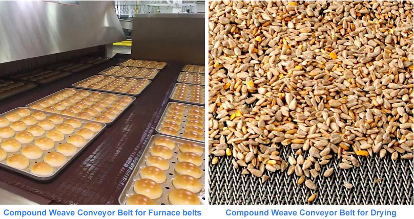 Chain Compound Balanced Weave Conveyor Belt For Fast Cooling Food