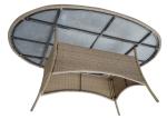 Contemporary PE Rattan Dining Outdoor Table Chairs