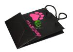 Black Retail Shop Bags For Shopping / Packing PP Rope Handle OEM Service