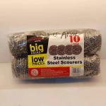 Heavy Duty Stainless Steel Scourer / Kitchen Cleaning Scrubber Eco - Friendly