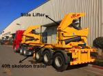 20ft Container Side Loader Trailer MQH37A 3 Axles Heavy Duty Side Lifter Truck