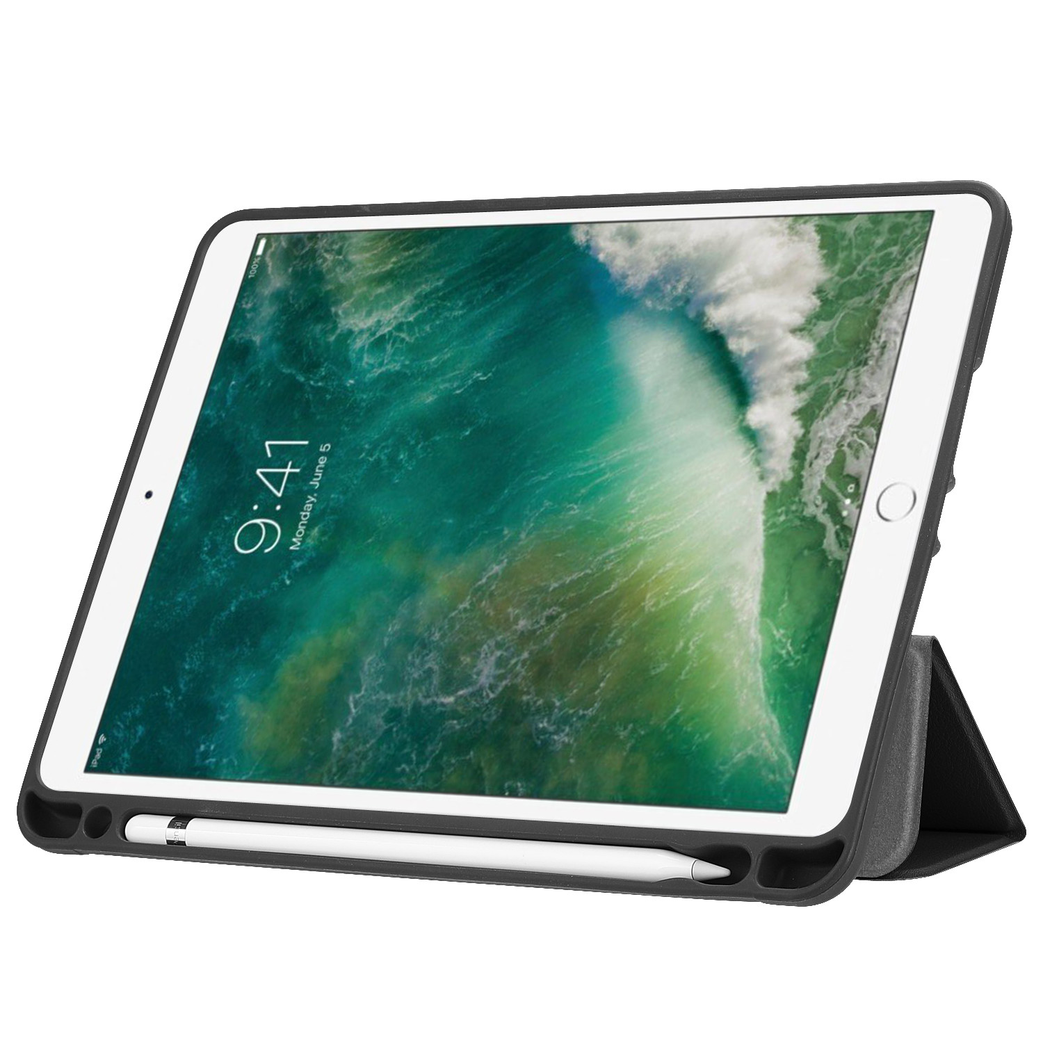 iPad 9.7 Case with Pencil Holder,TPU Back Cover For iPad 9.7 2018/2017,Air 2/Air
