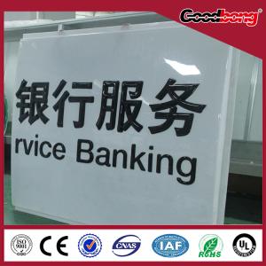 Quality outdoor vacuum forming acrylic illuminated advertising bank light box wholesale