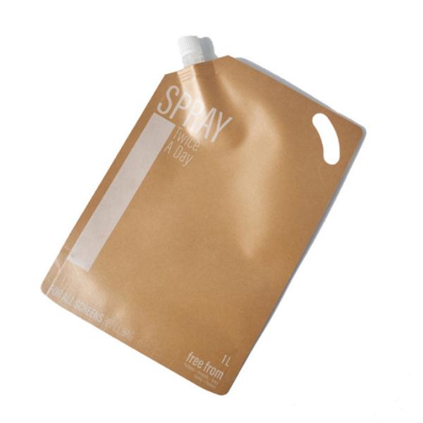 Perfume Kraft Paper Custom Printed Stand Up Pouches Aluminum Foil Liquid Food