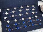 Fantastic Van Cleef & Arpels 18k Gold Vintage Alhambra Necklace 10 Motifs