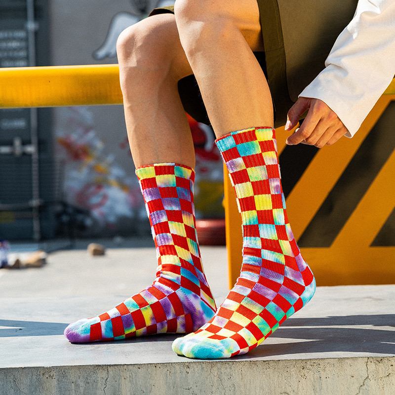 Custom knitted Unisex Plain Coloured Socks Sweat Absorbent