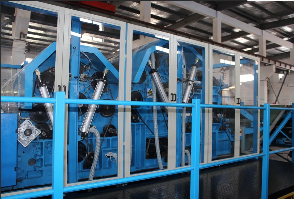 Double Roller Opening Wool Carding Machine Two Cylinder Double Doffer