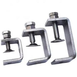 Quality 304 Stainless Steel Metal Welding Parts Adjustable C Channel Strut Beam Clamp wholesale