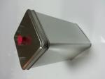 Golden Square Metal Tin Plate Tea Canisters , Thickness 0.23mm