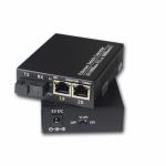 10/100M Fiber Optic to 2 RJ45 Media Converter fiber ethernet switch fiber optic